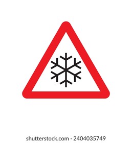 warning sign - snow sign, traffic snow sign