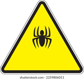 warning sign with spider for concept design