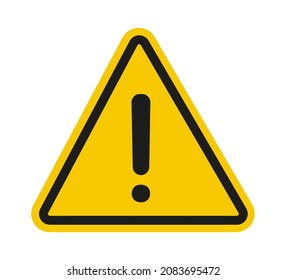 Warning sign. sticker. Vector design elements for objets with dangerous parts.