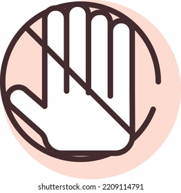 Warning sign stop, illustration, vector on white background.