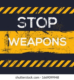  Warnzeichen (Stoppwaffen), Vektorillustration-Illustration.