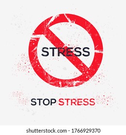Warning sign (stress), vector illustration.