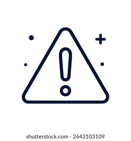 Warning sign with surrounding details. Icon symbol illustration