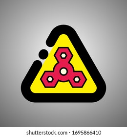 warning sign symbol of serration