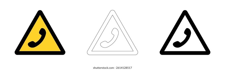 Warning sign Telephone in vector format