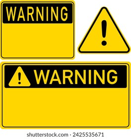 Warning sign template vector illustration