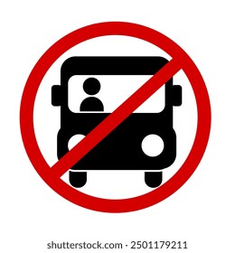 Warnschild, dass die Busse nicht durchfahren dürfen