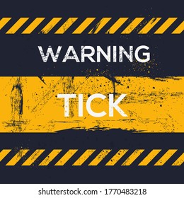 Warning sign (tick), vector illustration.