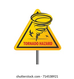 Warning Sign Tornado Hazard Stock Vector (Royalty Free) 714538921 ...