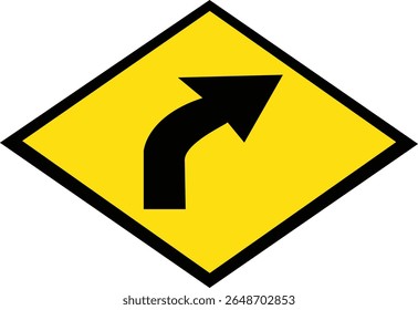 Sinal de aviso de sinal de tráfego isolado. Vetor de ícone de tráfego no sinal de quadrado amarelo. Modelo de sinal de semáforo criativo