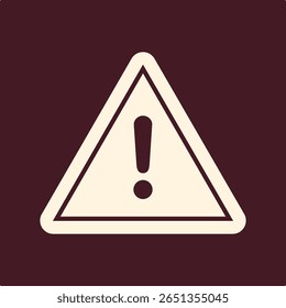 Warning sign trendy useful important vector Illustration design elegant colorful background.eps