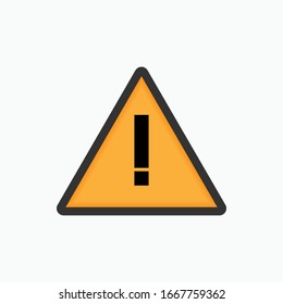 Signo de advertencia. Exclamación del triángulo. Símbolo de atención.