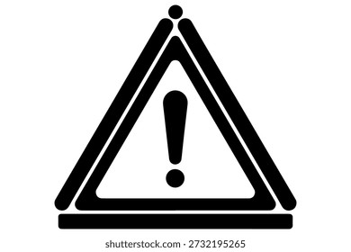 Iniciar sesión de advertencia Una forma de triángulo que indica precaución, alerta, peligro, seguridad y conciencia