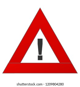 warning sign vector, exclamation symbol