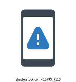 warning sign vector glyph color icon 