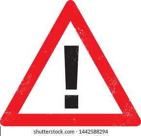 warning sign Vector  grunge mark