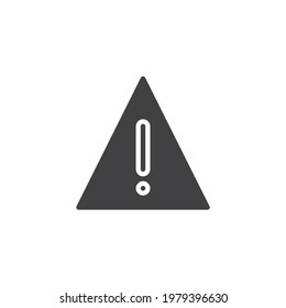 Icono del vector de signo de advertencia. signo plano relleno para concepto móvil y diseño web. Icono de triángulo de glifo de signo de exclamación. Símbolo, ilustración del logotipo. Gráficos vectoriales