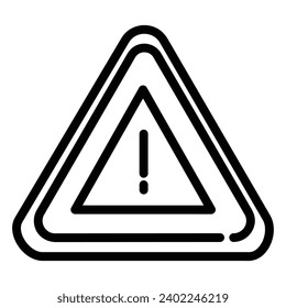 Warning sign Vector Icon, Lineal style icon, from Work in Progress icons collection, isolated on white Background
