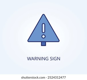 Ilustración de Vector de signo de advertencia, ícono o símbolo de signo de logotipo