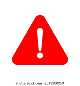 warning sign vector icon, triangular exclamation mark symbol