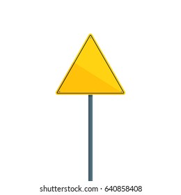 Warning sign vector illustration. Danger flat element for web design and mobile app. Caution high quality flat icon for design printed material. Hazard sign icon on white background.