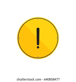 Warning sign vector illustration. Danger flat element for web design and mobile app. Caution high quality flat icon for design printed material. Hazard sign icon on white background.