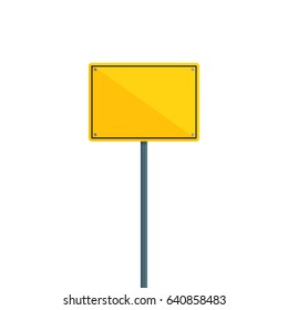 Warning sign vector illustration. Danger flat element for web design and mobile app. Caution high quality flat icon for design printed material. Hazard sign icon on white background.