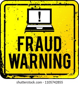 warning sign vector. internet Fraud warning
