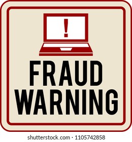 warning sign vector. internet Fraud warning