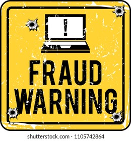 warning sign vector. internet Fraud warning