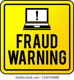 warning sign vector. internet Fraud warning