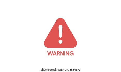 Warning Sign. Vector isolated flat warning icon