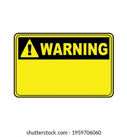 Warning sign vector isolated on white background