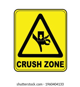 Warning sign vector isolated on white background