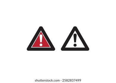 warning sign vector silhouette isolated in white background