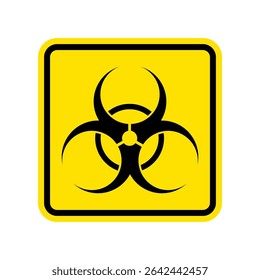 Warning sign of virus. Biohazard icon. Biohazard symbol.