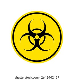 Warning sign of virus. Biohazard icon. Biohazard symbol.