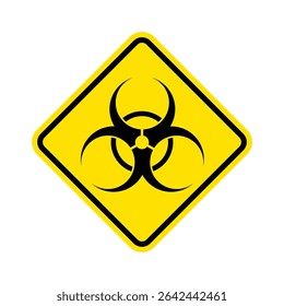 Warning sign of virus. Biohazard icon. Biohazard symbol.