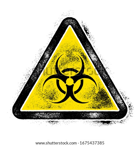 Warning sign of virus. Biohazard icon. Biohazard symbol. isolated on white background. Vector illustration. Eps 10