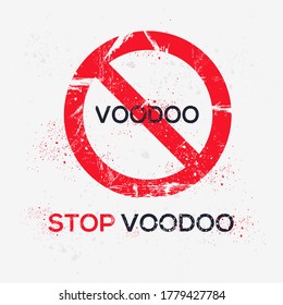 Warning sign (voodoo), vector illustration.	