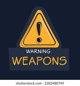Warnzeichen (Waffen), Vektorgrafik.