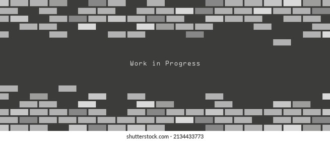 warning sign. Work in progress background.