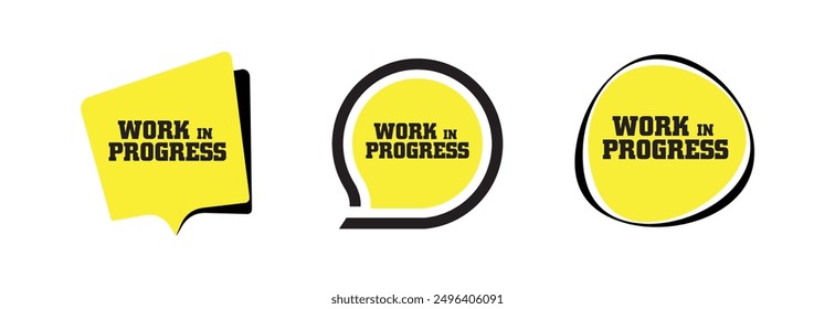 warning sign. Work in progress background.