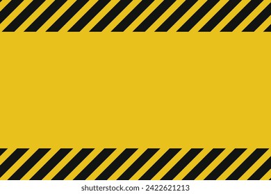 warning sign yellow background vector template