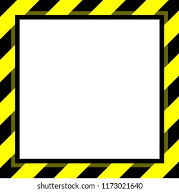 Warning Sign Yellow Black Stripe Frame Stock Vector (Royalty Free ...