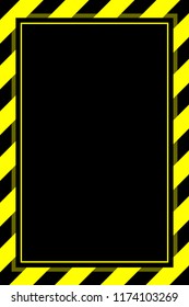 Warning Sign Yellow Black Stripe Frame Stock Vector (Royalty Free ...