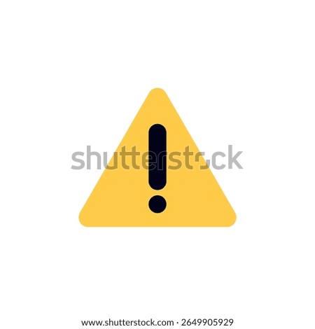 warning sign yellow exclamation mark emoji symbol sign icon vector illustration