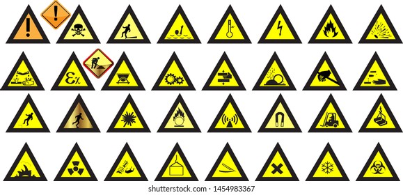 
Warning sign, yellow sign,icon vector