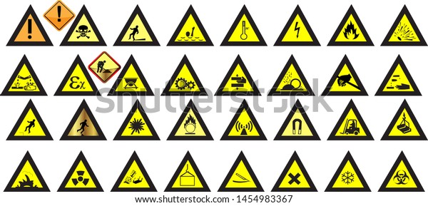 Warning Sign Yellow Signicon Vector Stock Vector (Royalty Free ...