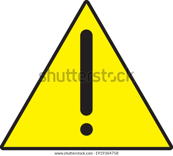 Warning Sign Yellow Vector No Background Stock Vector (Royalty Free ...